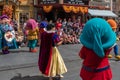 Snow White and the Seven Dwarfs in Disney Festival of Fantasy Parade at Magic Kigndom 3. Royalty Free Stock Photo