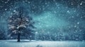 snow white year holiday sky snowfall christmas winter background tree fir new. Generative AI. Royalty Free Stock Photo