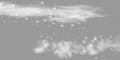 Snow and wind on a transparent background. White gradient decorative .vector illustration. winter and snow with fog. wind and fog Royalty Free Stock Photo