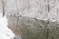 Snow along Prickett Creek Royalty Free Stock Photo