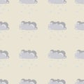 Snow winter cloud seamless pattern Royalty Free Stock Photo