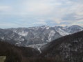 Snow winter landscape Mountain in Glozhene, Bulgaria Royalty Free Stock Photo