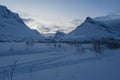 Snow winter in the mountains of Sweden Sarek and Abisko