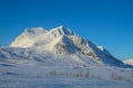 Snow winter in the mountains of Sweden, Sarek and Abisko Royalty Free Stock Photo