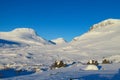 Snow winter in the mountains of Sweden Sarek and Abisko