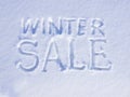 Snow Winter Sale Royalty Free Stock Photo