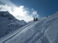 Snow winter skiing season in kuhtai