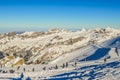 Snow and winter in Switzerland at Mount or Mt Titlis