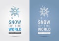 Snow of the world. Eco info graphic icon. Creative marketing.