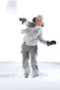 Snowball fight Royalty Free Stock Photo