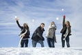 Snowball fight Royalty Free Stock Photo