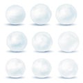 Snowball Icons Isolated On White Background. Vector Illustration