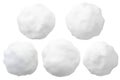 Snowballs set on a white background. Isolated Royalty Free Stock Photo