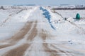 Snowbanks on the side of the road