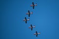 Snowbirds Demonstration Team in Formation Royalty Free Stock Photo