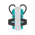 Snowboard back protection icon