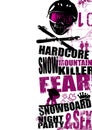 Snowboard background 1 Royalty Free Stock Photo