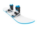 Snowboard with Bindings Isolated Royalty Free Stock Photo
