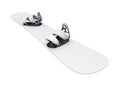 Snowboard with Bindings Isolated Royalty Free Stock Photo
