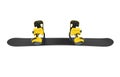 Snowboard with Bindings Isolated Royalty Free Stock Photo