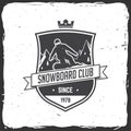 Snowboard Club. Vector illustration.