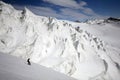 Snowboard freeride in high mountains Royalty Free Stock Photo