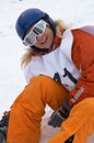 Snowboard girl Royalty Free Stock Photo