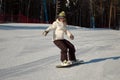 Snowboard Girl Royalty Free Stock Photo