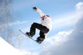 Snowboard half pipe Royalty Free Stock Photo