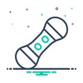 Mix icon for Snowboard, winter and sport Royalty Free Stock Photo