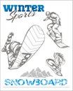 Snowboard - winter sport. Vector stock