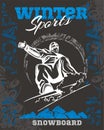 Snowboard - winter sport. Vector stock