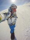 Snowboarder in action - extreme sports