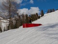 Snowboarder in Action: Jumping in the Mountain Snowpark Royalty Free Stock Photo