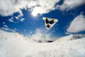 Snowboarder backflip Royalty Free Stock Photo