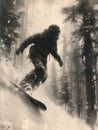 snowboarder close-up riding Royalty Free Stock Photo