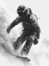 snowboarder close-up riding Royalty Free Stock Photo