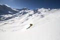 Snowboarder in deep powder, extreme freeride - austria