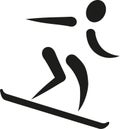 Snowboarder downhill icon