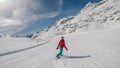 MÃÂ¶lltaler Gletscher - A snowboarder going down the slope