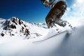 Snowboarder going downhill