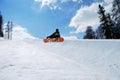 Snowboarder in Half pipe