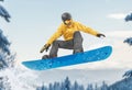 Snowboarder having fun Royalty Free Stock Photo