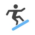 Snowboarder icon vector image.