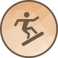 Snowboarder icon vector image.