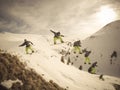 Snowboarder jump Royalty Free Stock Photo