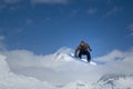 Snowboarder jumping Royalty Free Stock Photo