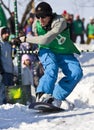 Snowboarder Jumping Royalty Free Stock Photo