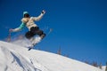 Snowboarder jumping Royalty Free Stock Photo