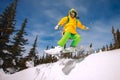 Snowboarder jumping Royalty Free Stock Photo